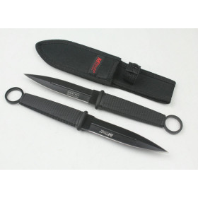 High Quality American MTech Double Blade Fixed Blade Knife with Rubber Handle UDTEK01158